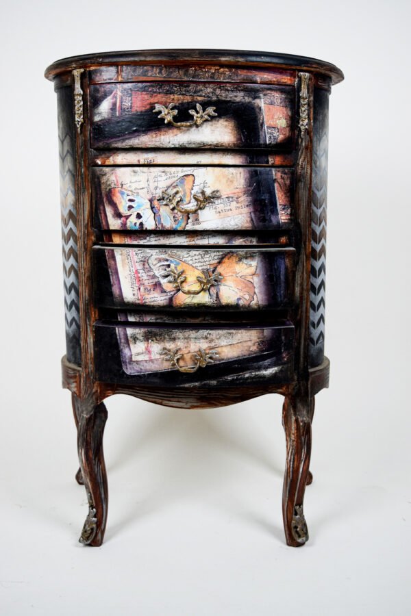 Artisan Vintage Hand Painted Commode