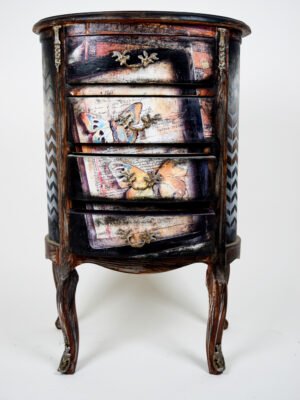 Artisan Vintage Hand Painted Commode