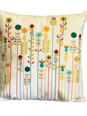 Blossom Glow Floral Cushion