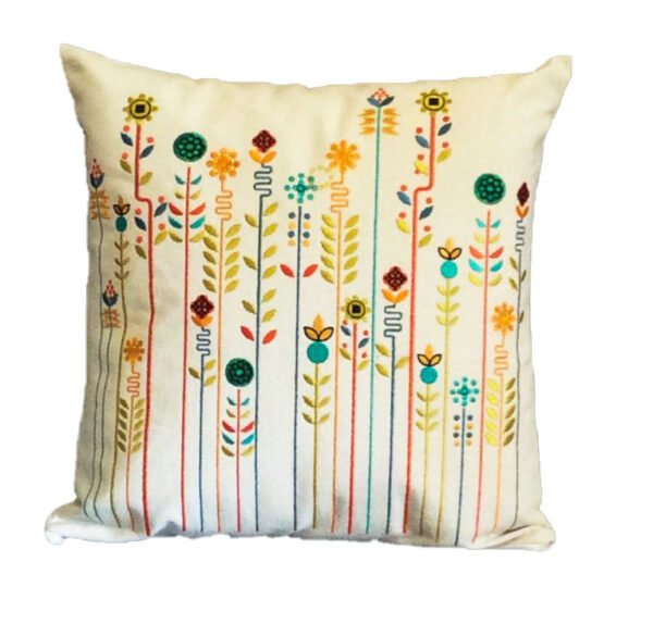 Blossom Glow Floral Cushion