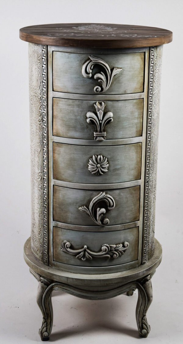 Elegance Vintage Carved Handles Chest