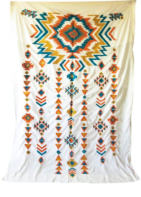 Nubian Charm Vibrantly Embroidered Curtain