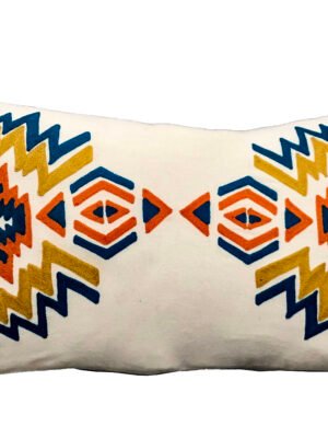 Nubian Charm Vibrantly Embroidered Cushion