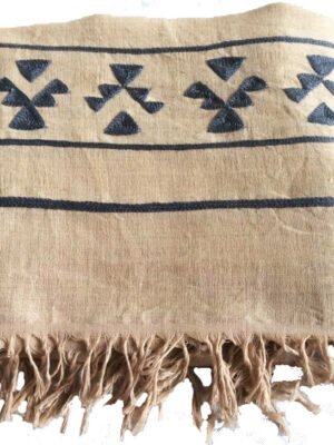 Nubian Heritage Handwoven Linen Shawl