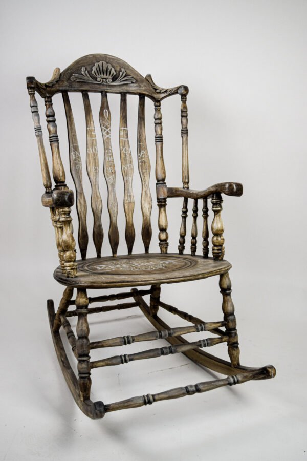 Timeless Elegance Hand Painted Vintage Rocker